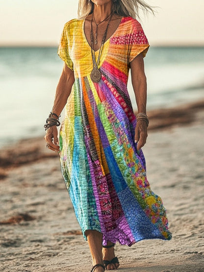 Layla™ | Vestido de Diseño Bohemio con Sol