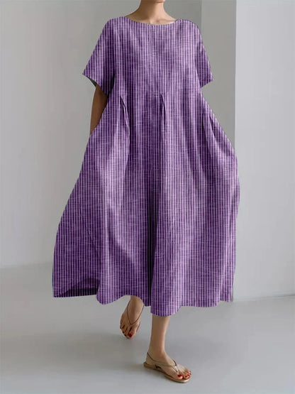 Bianca™ | Vestido Largo Casual con Corte Cómodo y Estilo Retro