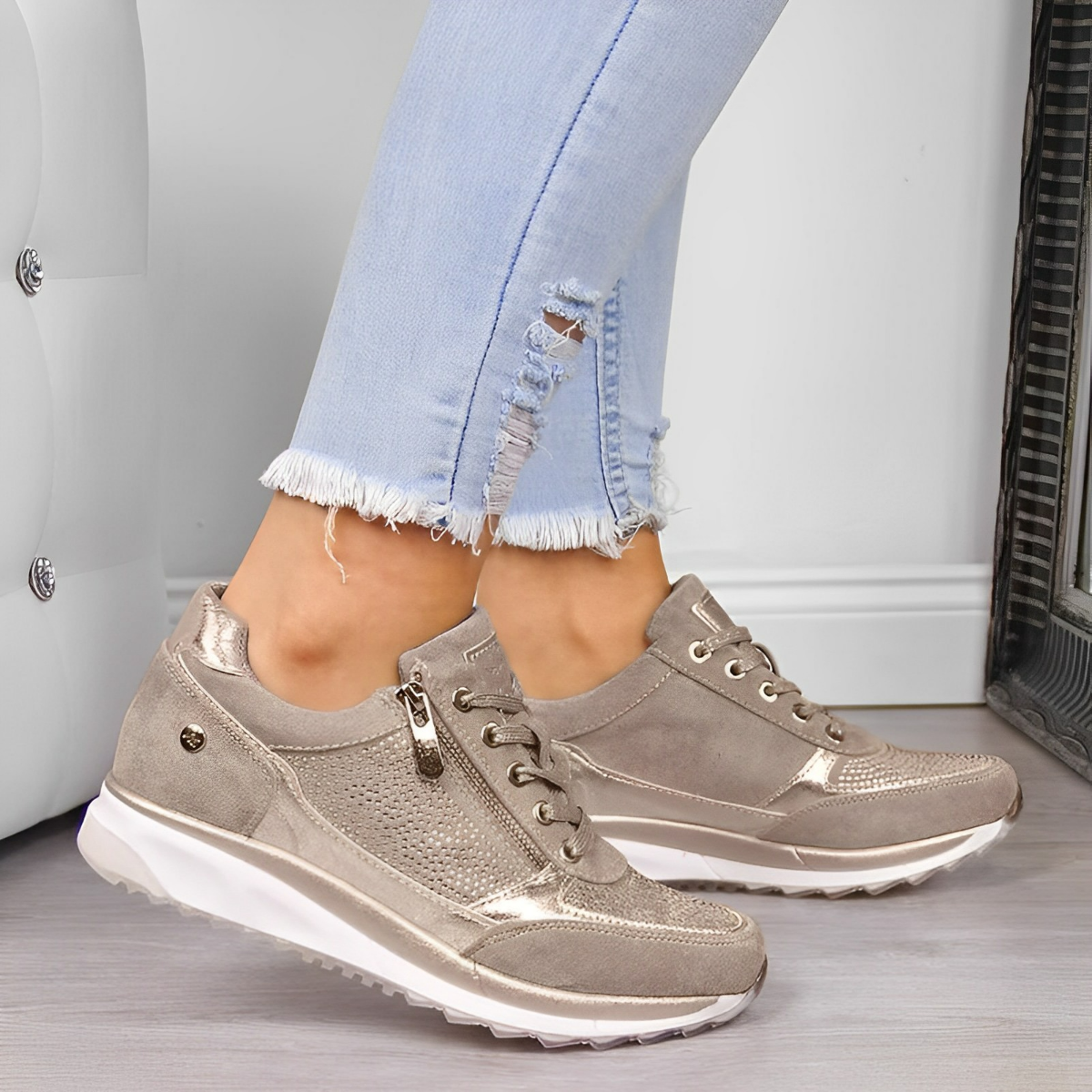 Pro Shoes - Zapatillas deportivas con cremallera