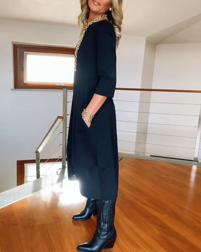 Sophia™ - Vestido Elegante con Detalles Hechos a Mano