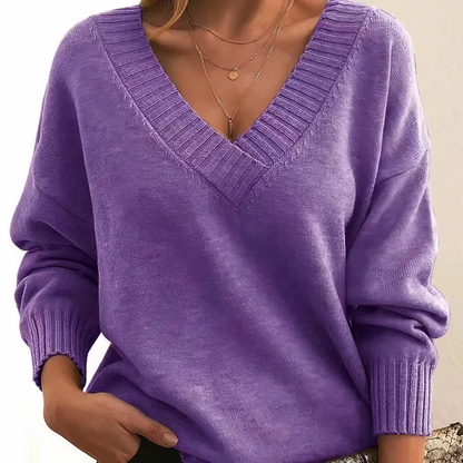 Aria | Suéter Relaxed Fit con Profundo Escote en V Chic