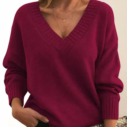 Aria | Suéter Relaxed Fit con Profundo Escote en V Chic