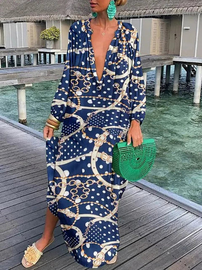 Bea - Vestido Maxi de Cuello en V