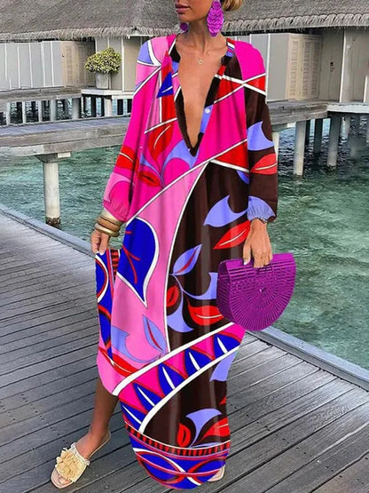 Bea - Vestido Maxi con Escote en V