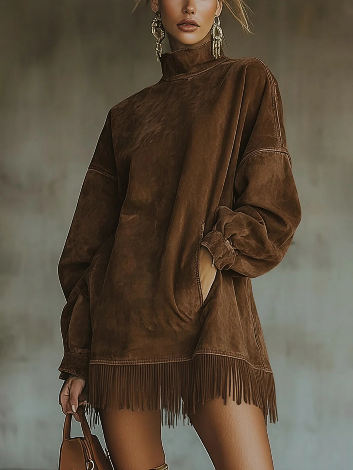 Narelsa | Vestido Oversized con Flecos