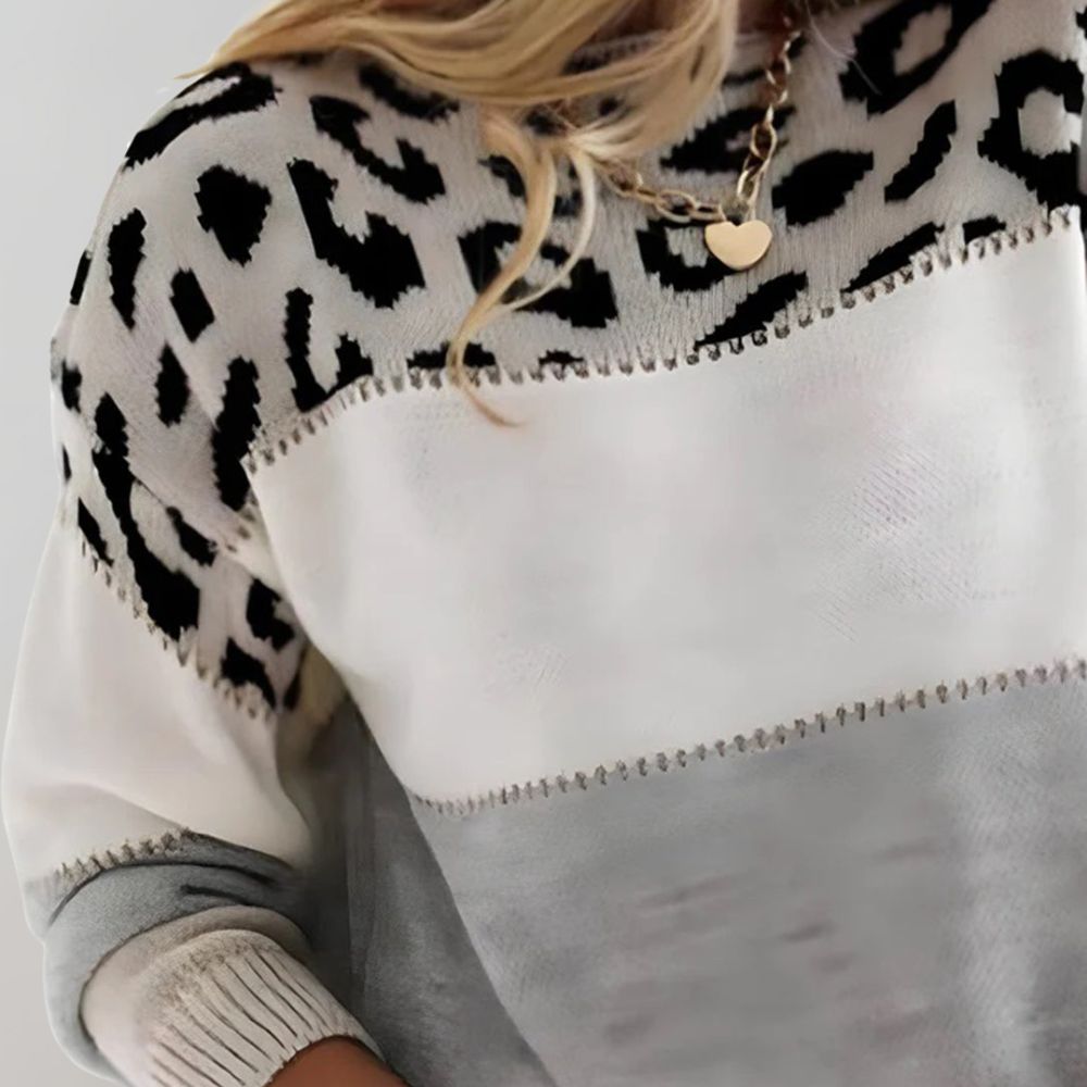 Laura | Suéter Casual con Diseño de Leopardo