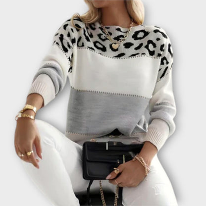 Kay - Suéter Casual de Leopardo
