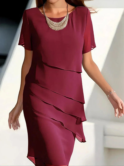 Sybil | Vestido Midi con Mangas Cortas