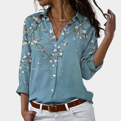 Tess | Blusa de mujer con mangas largas y estampado elegante