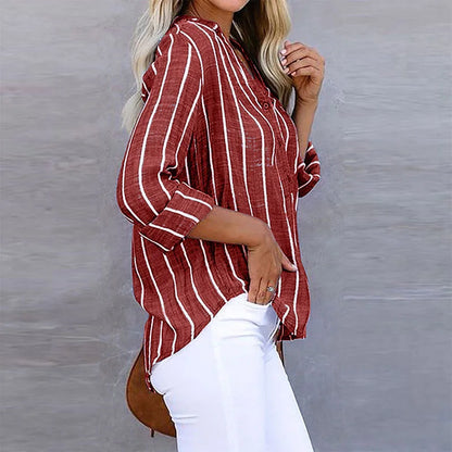 Maddie - Camisa a Rayas con Botones