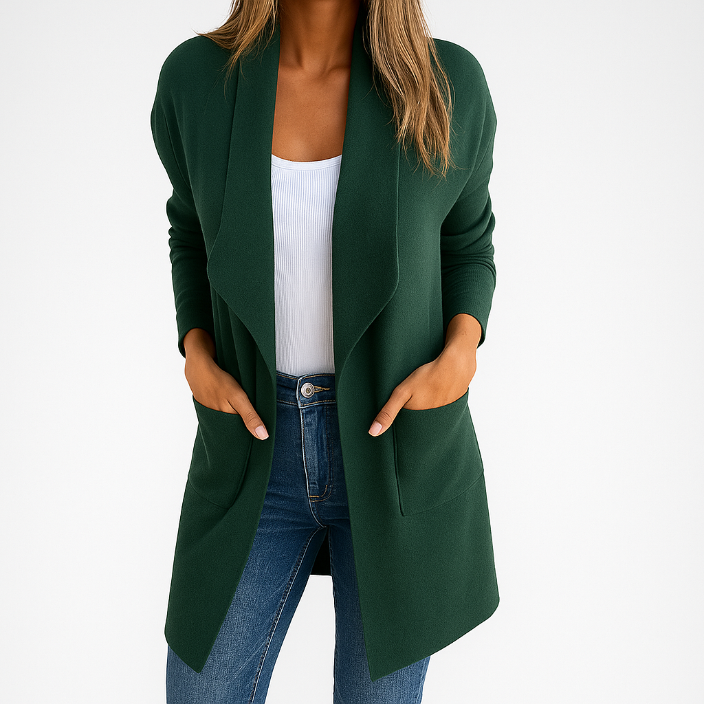 EIGONA™ | CHAQUETA DE PUNTO CON SOLAPA CASUAL