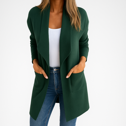 EIGONA™ | CHAQUETA DE PUNTO CON SOLAPA CASUAL