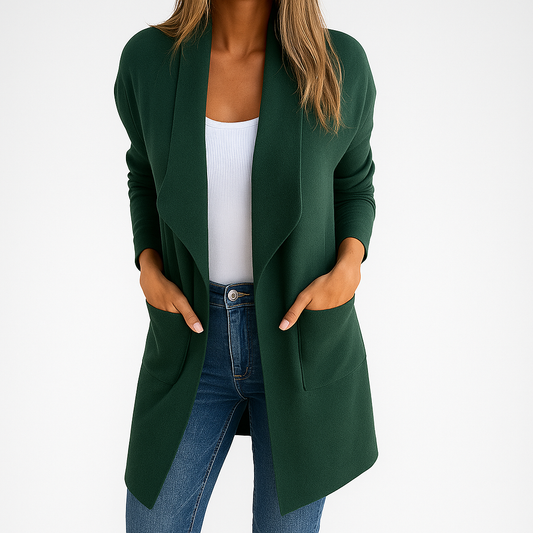 EIGONA™ | CHAQUETA DE PUNTO CON SOLAPA CASUAL