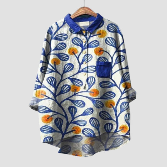 Elenya™ | 2025 – Blusa de Hoja Azul