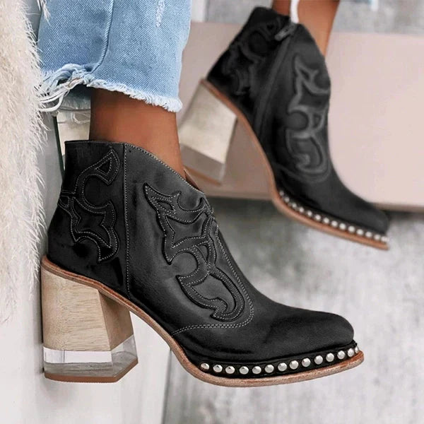 Botas Mi-Montantes Bordadas Norwich