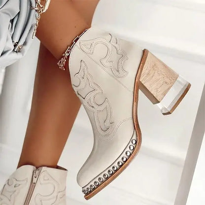 Botas Midi Bordadas Norwich