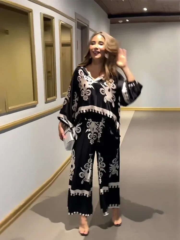 MILANI – CONJUNTO DE PANTALONES CON IMPRESIÓN IRREGULAR