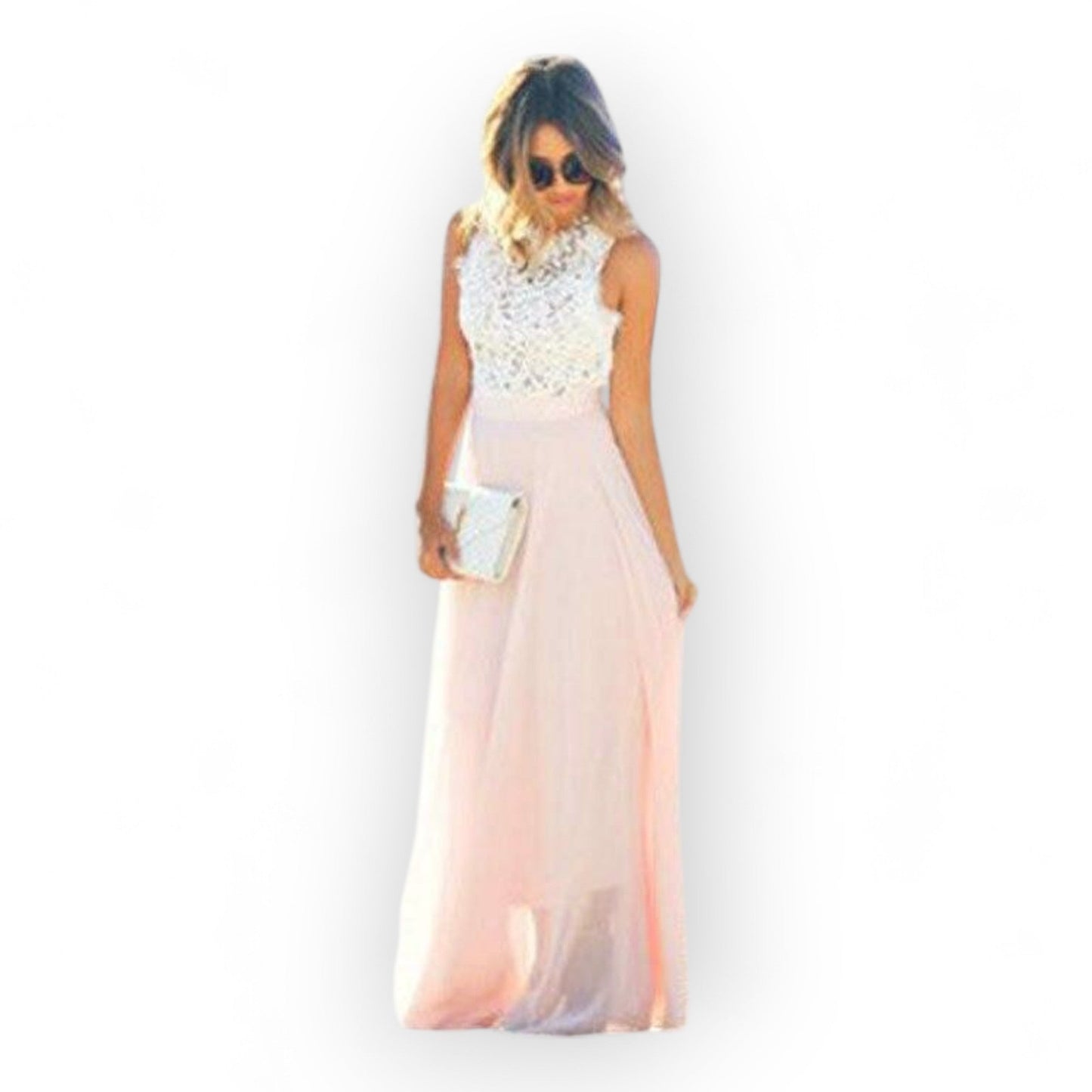 Vezza - Vestido de Verano Elegante Hecho de Encaje