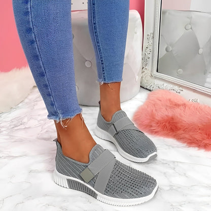 Christine - Zapatos bajos elegantes con cierre de velcro para mujeres
