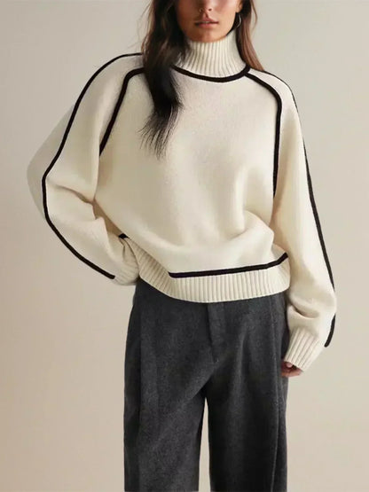 Donna | Suéter Elegante de Cuello Alto