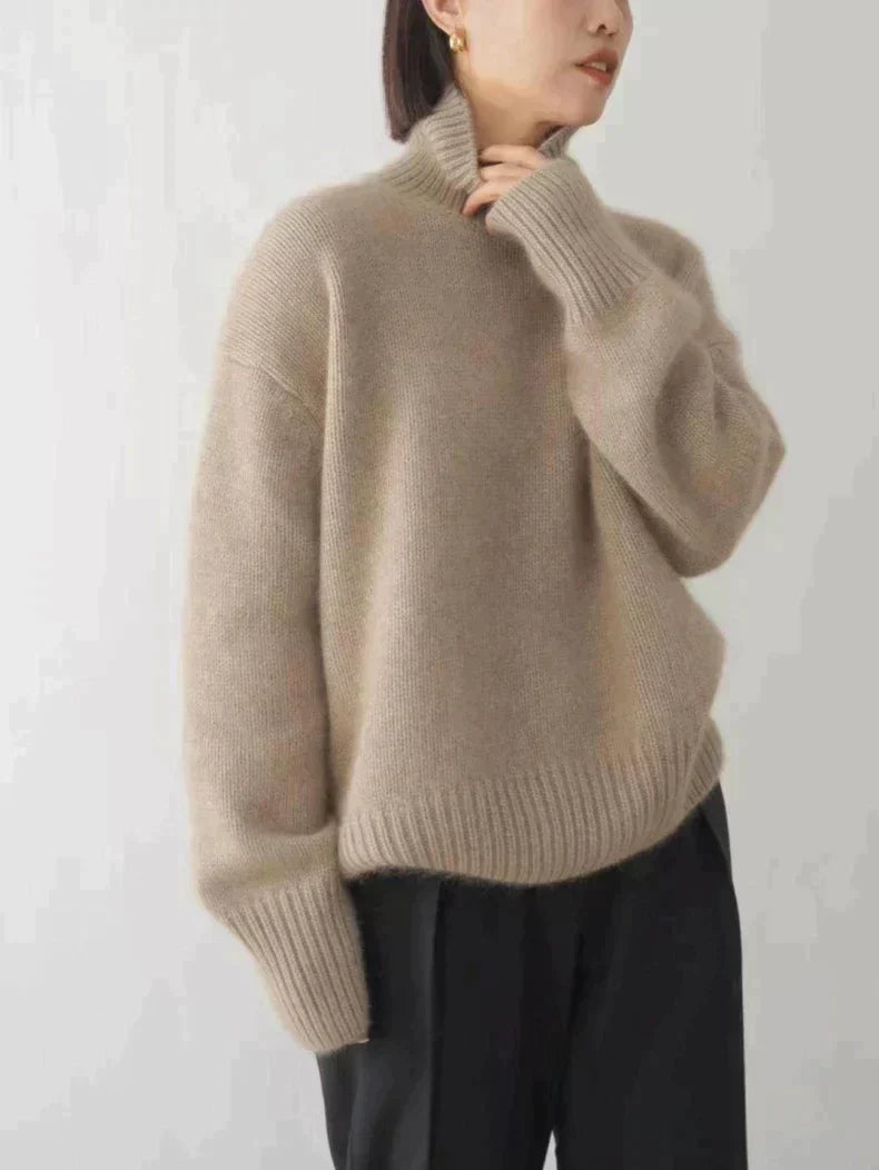 Amaya | Suéter de Cachemira Luxe con Cuello Alto