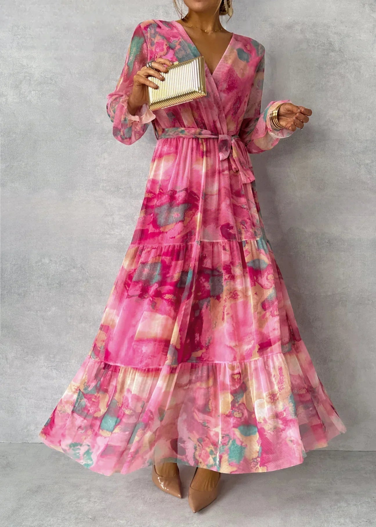 Martha | Vestido Cruzado con Patrón Floral