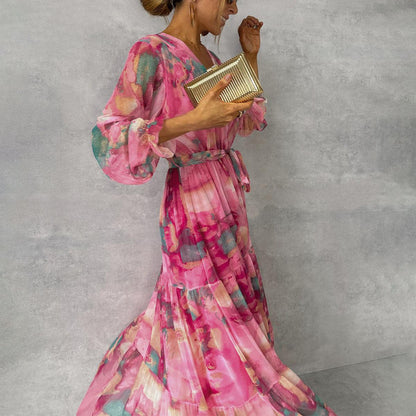 Martha | Vestido Envolvente con Patrón Floral