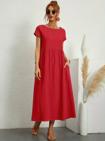 Ursina™ | Vestido Midi Fluido.