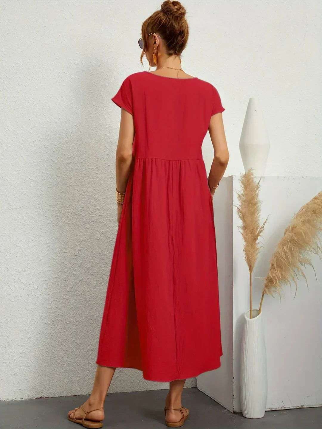 Ursina™ | Vestido Midi Fluido.