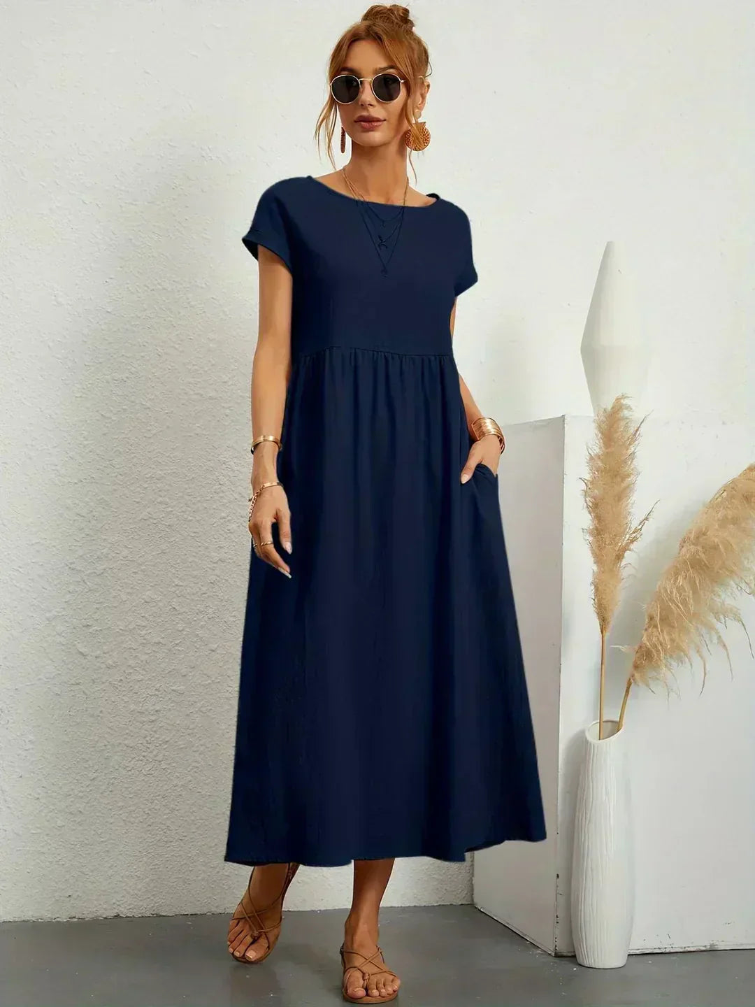 Ursina™ | Vestido Midi Fluido.