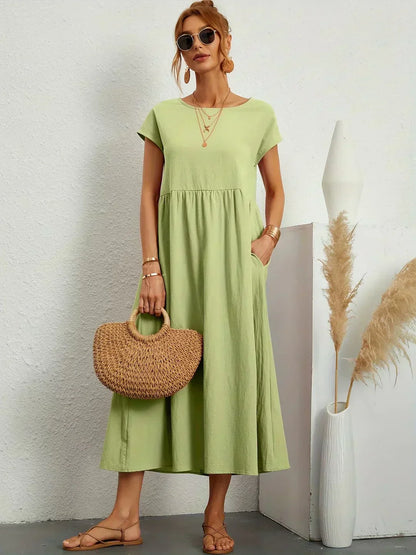 Ursina™ | Vestido Midi Fluido.