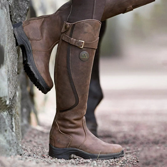 Botas de Mujer Impermeables hasta la Rodilla con Correa y Suela Antideslizante