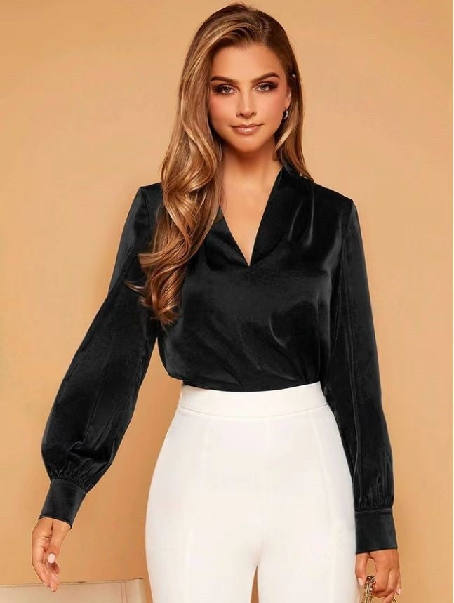 BLUSA CASUAL DE SATÉN EMILIE I