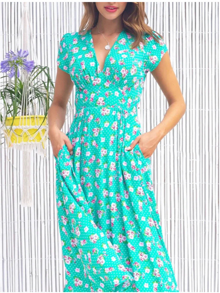 Fienna – Vestido Midi con Botones en el Frente