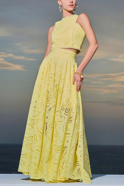Linda | Vestido de Ojal Flowy para Mujeres