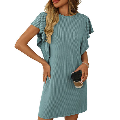 Ursula – Vestido de Corte con Mangas Volantes
