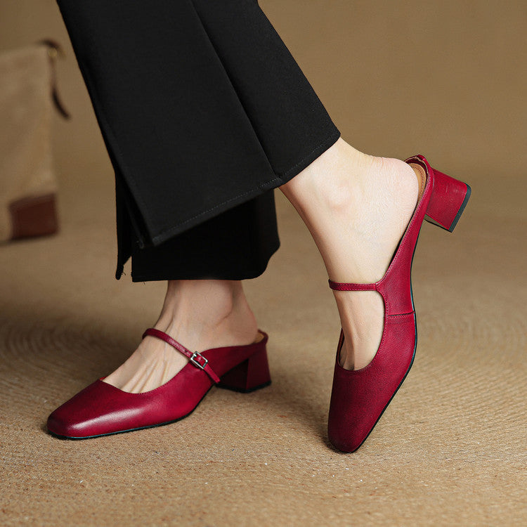 Alicia – Mules de Piel Natural