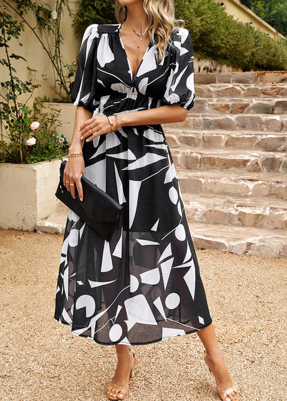 Flore - Vestido Elegante con Patrón Floral
