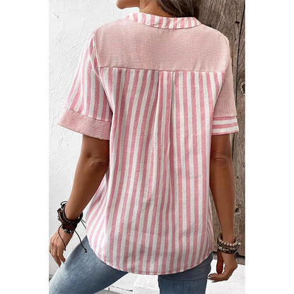 Abby – Blusa a Rayas con Botones