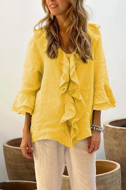 Primula – Blusa Túnica con Volantes