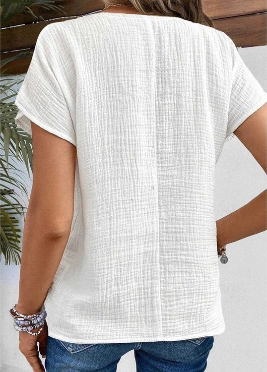 Ellen | Top con cuello y botones