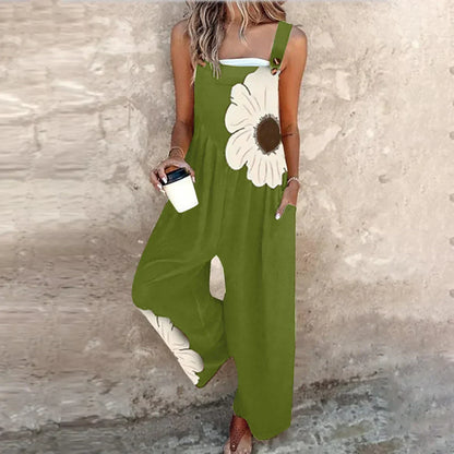 ELLIRA – MONO SIN MANGAS CON PANTALONES CULOTTE Y CINTURA AJUSTABLE