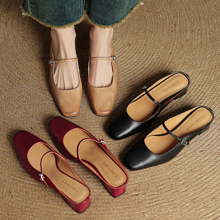 Alicia – Mules de Piel Natural