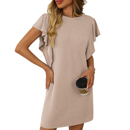 Ursula – Vestido Recto con Mangas Volantes