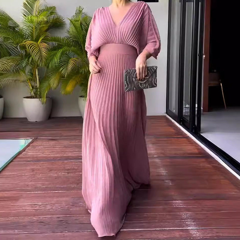 RIA™ - Vestido Maxi con Costillas Flotantes