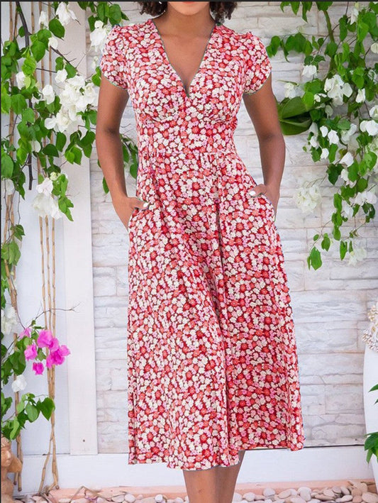 Fienna – Vestido Midi con Botones en el Frente