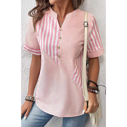 Abby – Blusa a Rayas con Botones