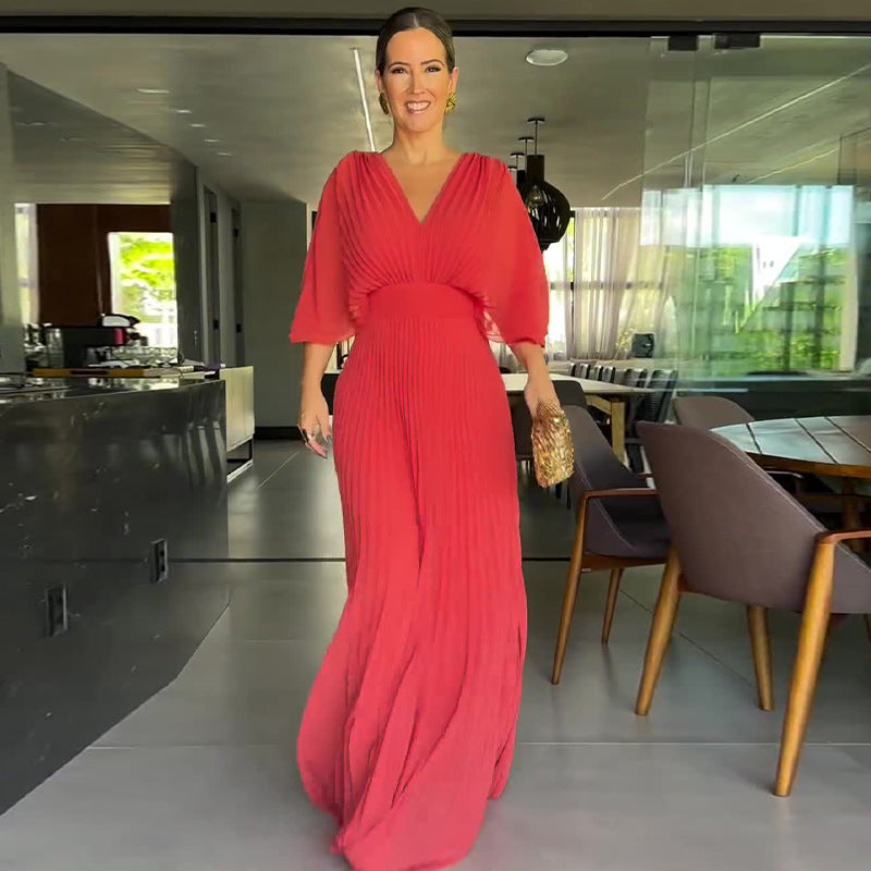 Sassa - Vestido Maxi con Escote en V