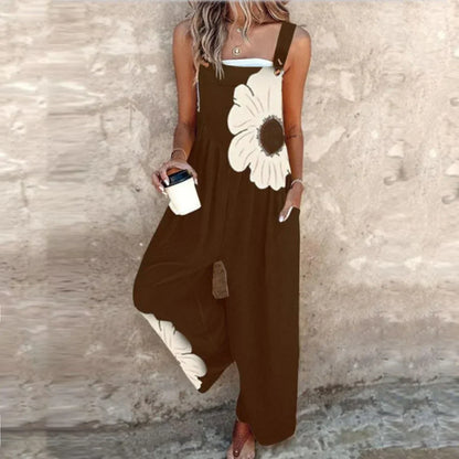 ELLIRA – MONO SIN MANGAS CON PANTALONES CULOTTE Y CINTURA AJUSTABLE