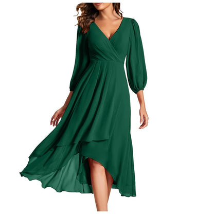 Laia - Vestido de manga larga con escote en V